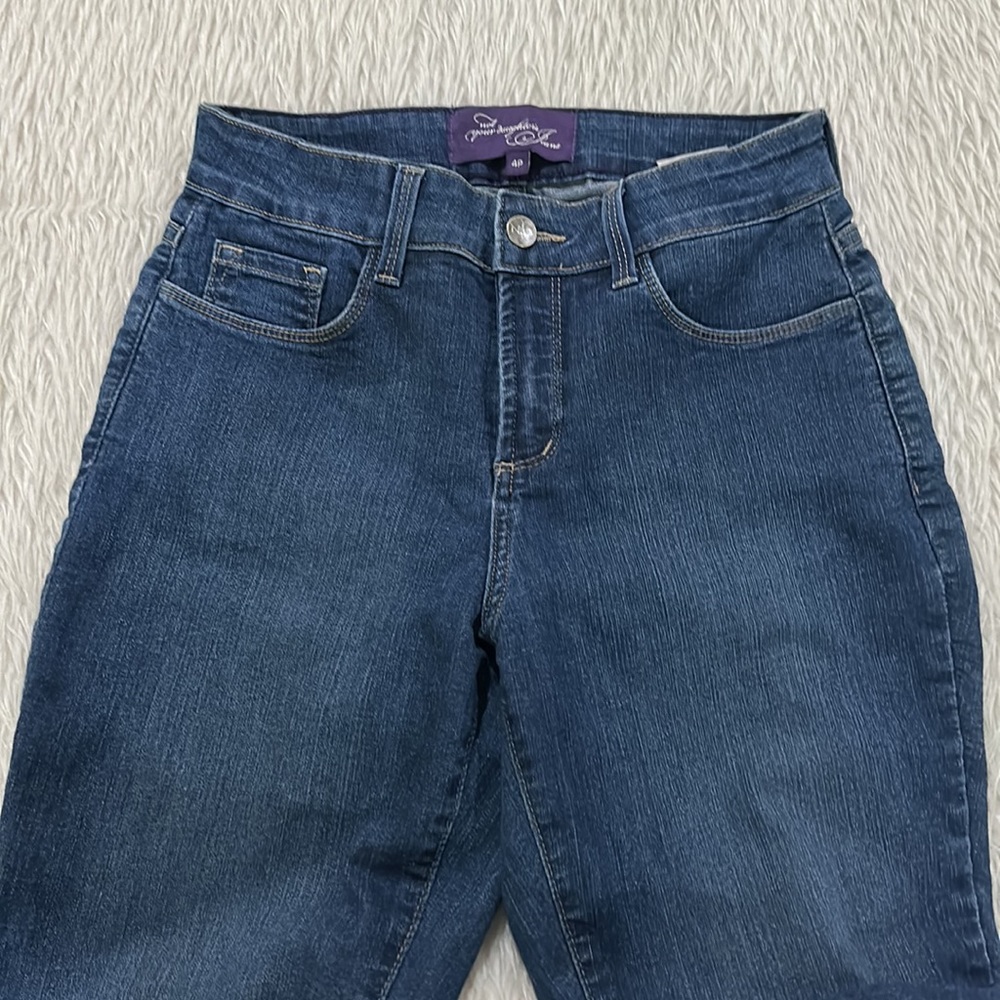 NYDJ women’s lift tuck blue denim stretchy jeans size 4 petite - Picture 4 of 10
